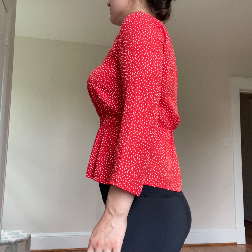 Banana Republic Red Polka Dot Top - Picture 2 of 8